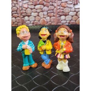 3 Vintage Sesame Street Puzzle Place Kids Figures #B11